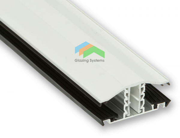 5.0m PVC Capped Exitex Snap Down Bar with Aluminium Base for 10mm, 16mm & 25mm Polycarbonate