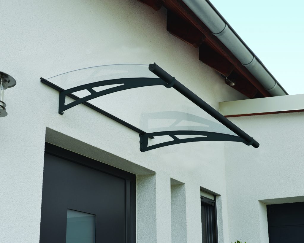 Aquila 1500 Dark Grey Over Door Canopy Cover by Palram
