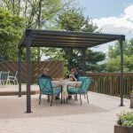 The Milano 3000 by Palram measuring 3090mm x 3090mm x 2250mm in anthracite grey