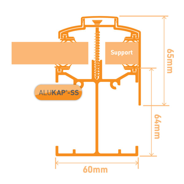 ALUKAP® Self Supporting Low Profile Gable End Bar All Sizes