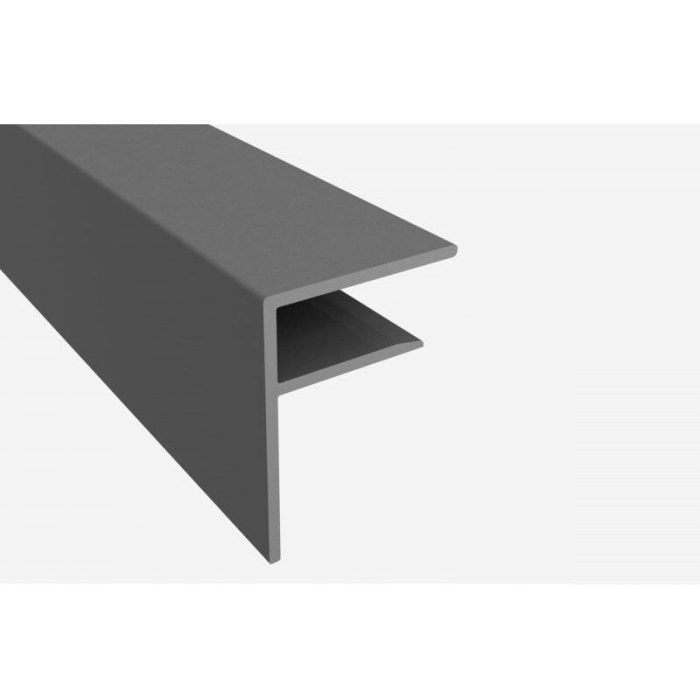 Aluminium F Section Grey