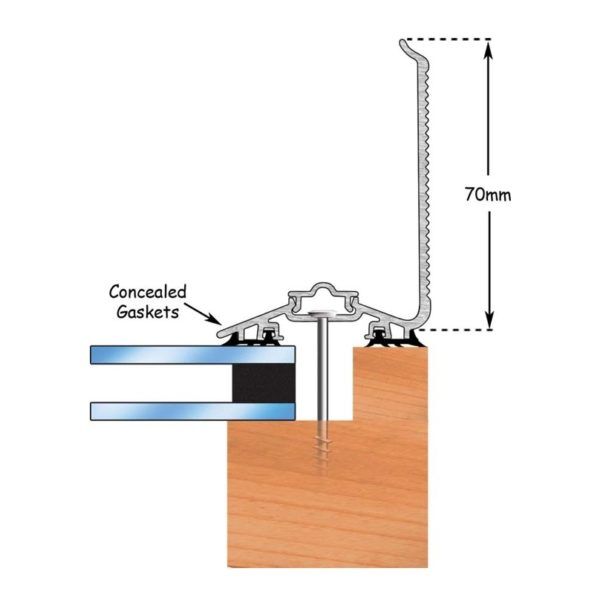 CAPEX 50 Concealed Fix Wall End Glazing Bar