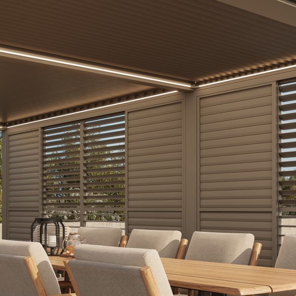 Electric Louvered Roof Pergola incl LED Lighting