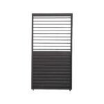 Titan Aluminium Side Wall Panel with Adjustable Louvres in Slate Grey, designed for privacy and versatility in outdoor spaces.