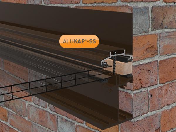 4.8m Self Supporting Wall End Bar for Glass or Polycarbonate Sheet (available in any colour)
