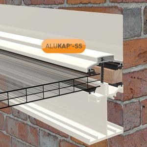4.8m Self Supporting Wall End Bar for Glass or Polycarbonate Sheet (available in any colour)