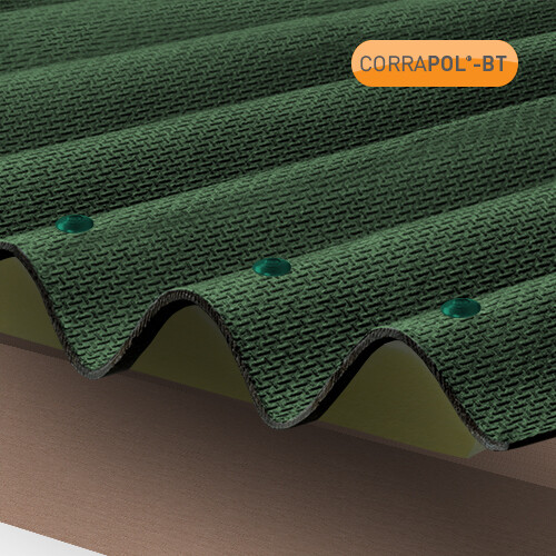 Corrugated Green Bitumen Sheet 930 x 2000 HIGH PROFILE