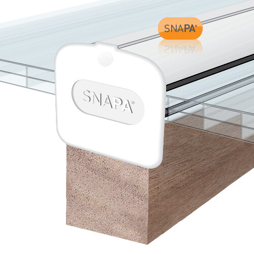 6.0m PVC Capped Snap Fix Gable End Glazing Bar White