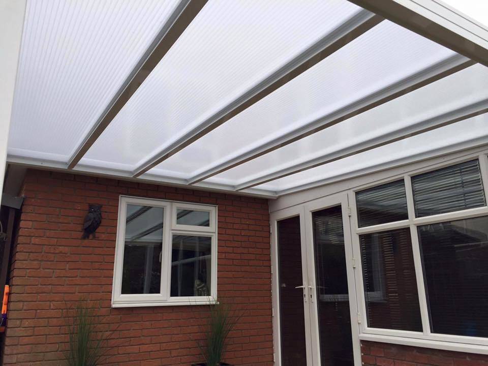 5.0m Wide 16mm Polycarbonate Roof Canopy System Order Now