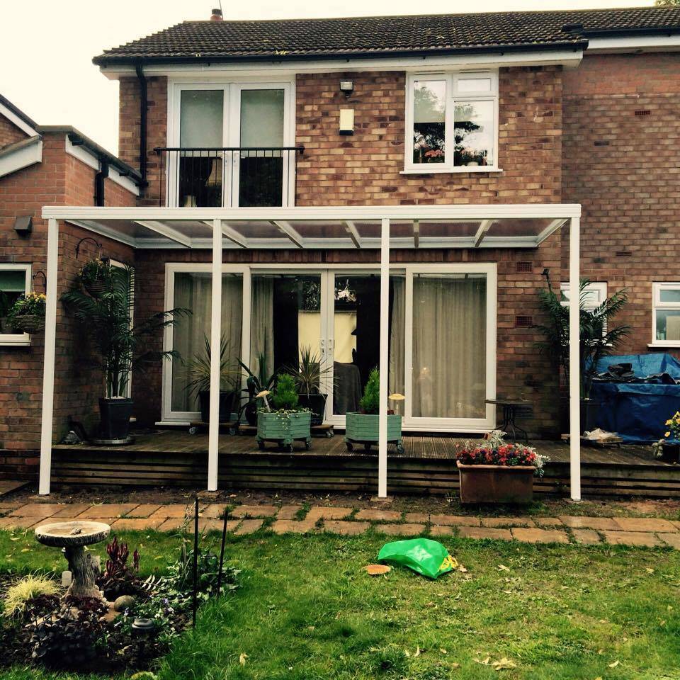 4 0m Wide 16mm Polycarbonate Roof Canopy  System Buy Now 
