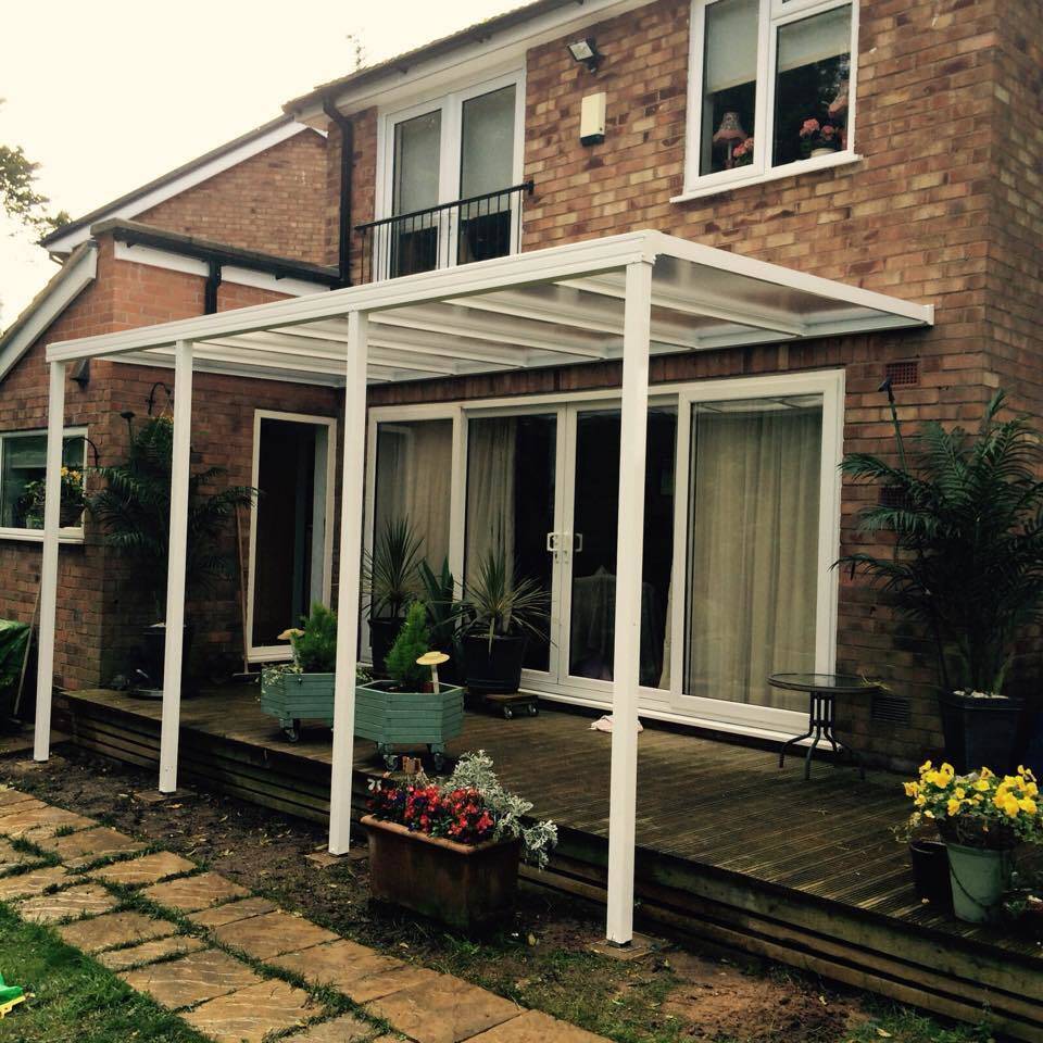 7.0m Wide 16mm Polycarbonate Roof Canopy System Order Now