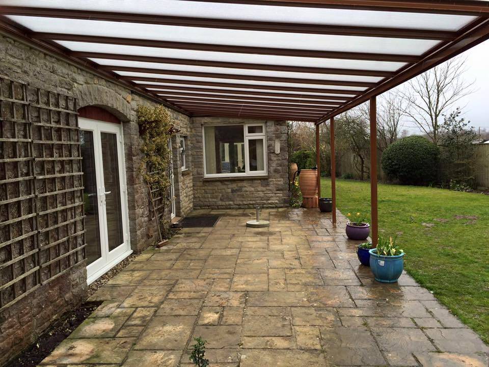 up to 4 0m length evolution 16mm polycarbonate roof canopy system